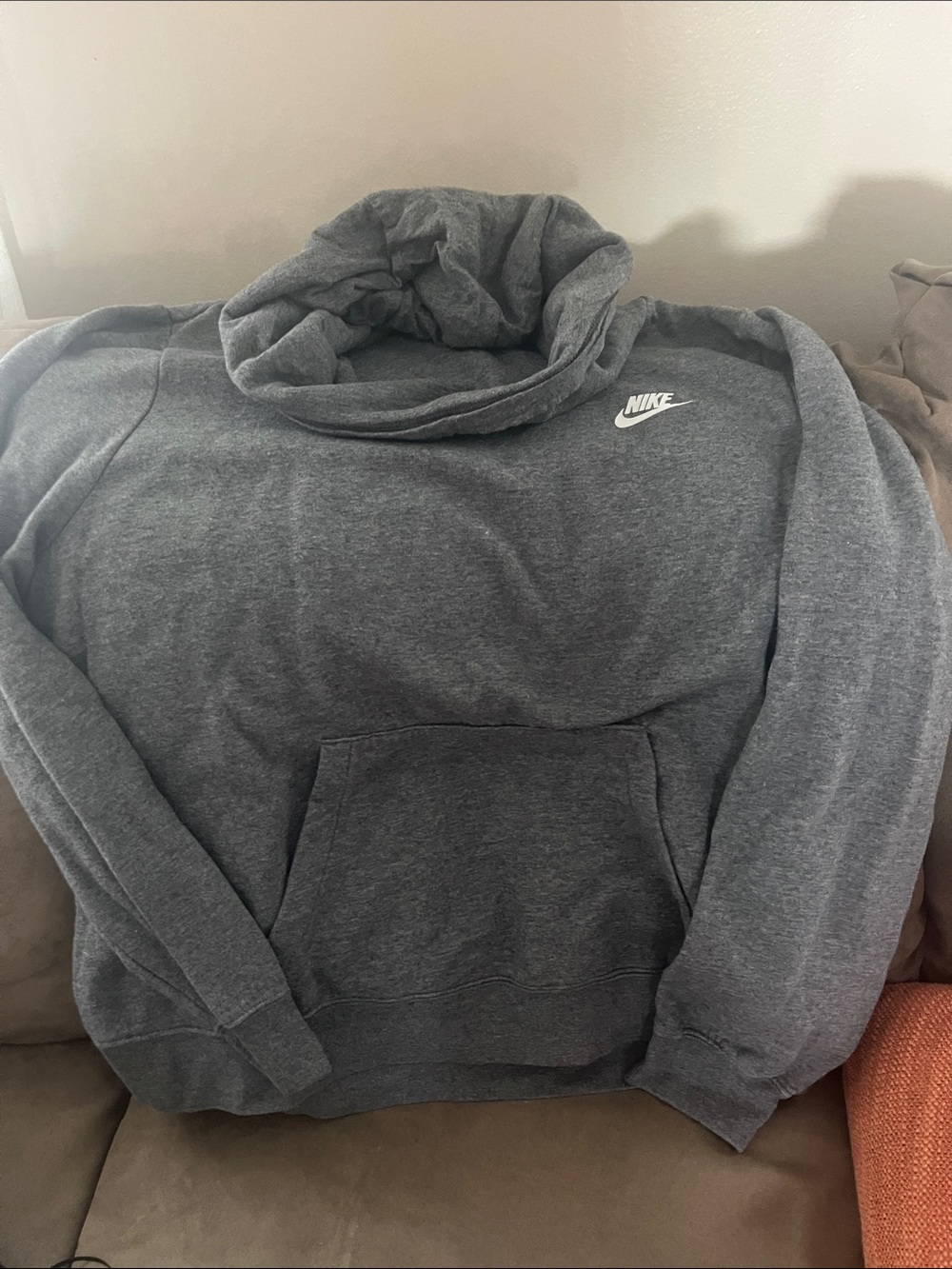 Nike Dark Gray Cowlneck Pullover Hoodie
